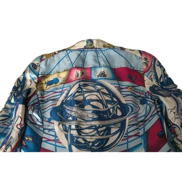ETRO $2420 Colorful Multi-Print Silk Blazer Luxury Italian 42/6 Rare Artsy NWT - Picture 5 of 16